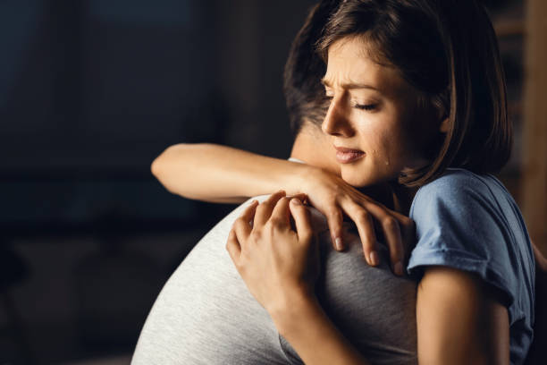 istock His sincere hug is all she needs right now! 1182838492
