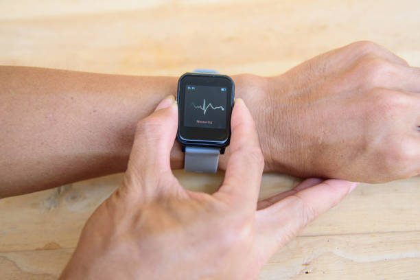 istock Check ECG by smartwatch / Check Heart rate by Smartwatch 1182840346