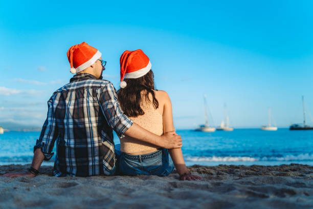 istock Couple Spending Christmas At The Sea 1182840650