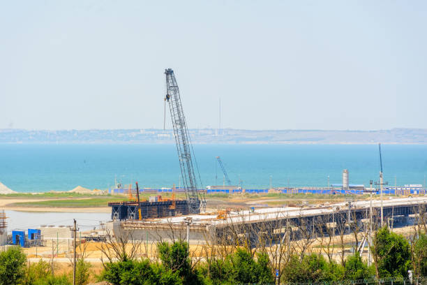 istock The Kerch Strait Bridge construction. Russia 1182843587