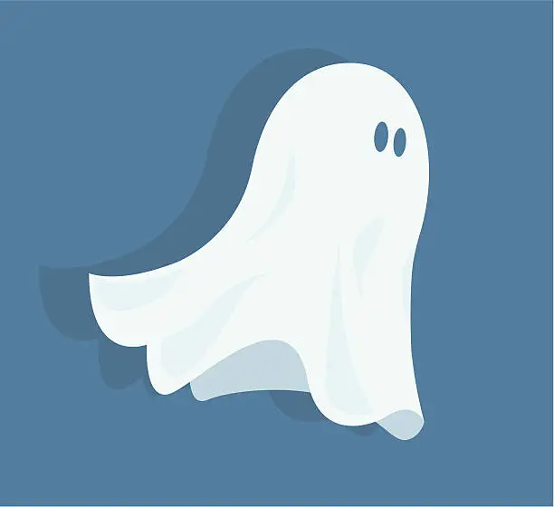 Vector illustration of Funny halloween ghost