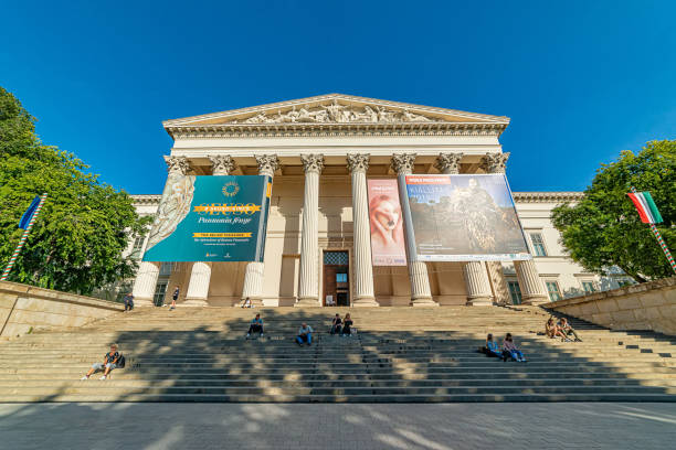 Budapest, Hungary - October 01, 2019: The Hungarian National Museum (Hungarian: Magyar Nemzeti Mzeum) was founded in 1802 and is the national museum for the history, art and archaeology of Hungary.
