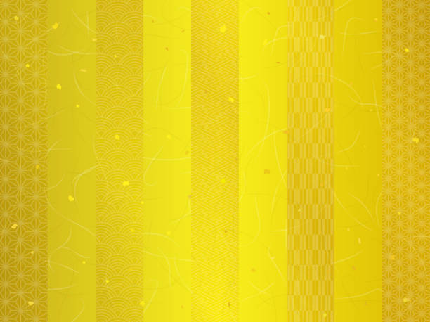 illustrations, cliparts, dessins animés et icônes de fond de célébration d'or de célébration avec le modèle traditionnel (texture japonaise de papier) - hatsumode