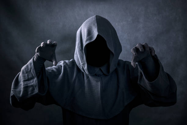 istock Ghostly figure in the dark 1182848650