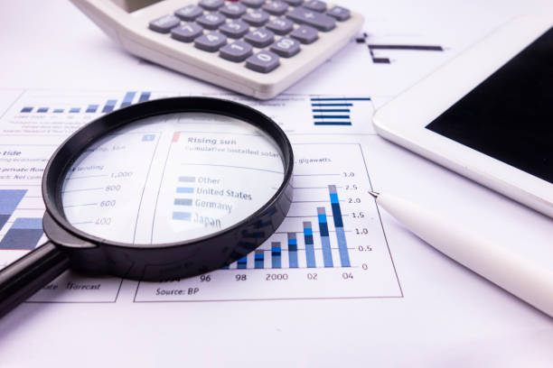 istock Business charts and stationery and tablets on the table 1182849292