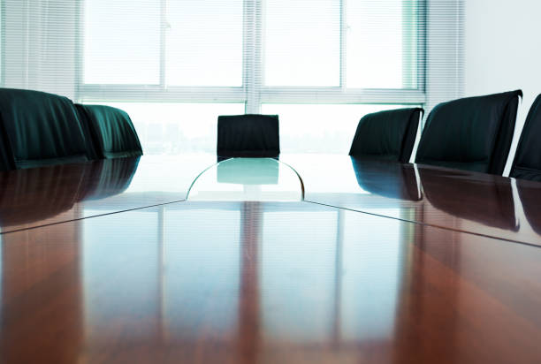 istock Conference table and chairs in the board room 1182850789