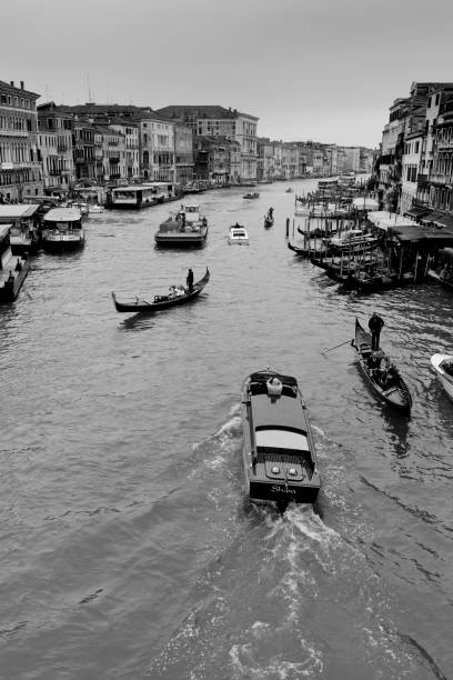 Venice canal.  Venice style.  Venir lifestyle. Boat transportation.