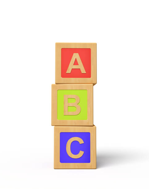 istock 3d rendering of alphabet toy blocks. 1182853590