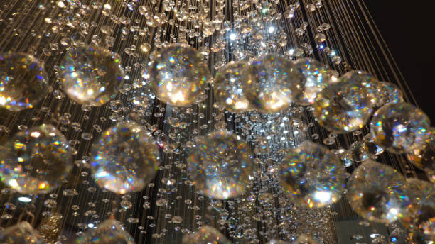 istock Low Angle View Of Illuminated Chandelier 1182854008