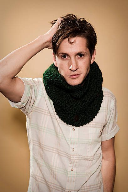 istock Stylish boy with knitted scarf 118285405