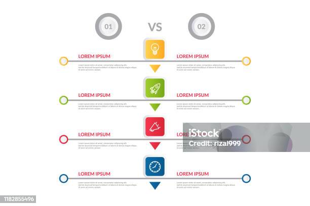 Comparative Flowchart Examples Comparison Infographic Flow Chart Design Stock Illustration - Download ...