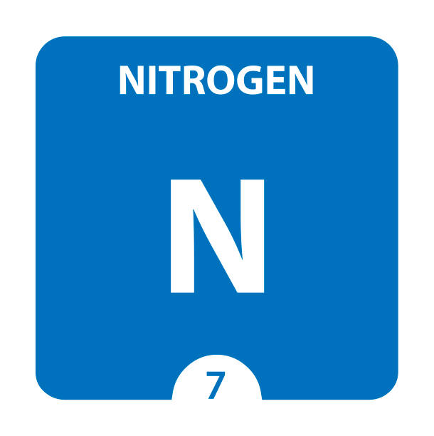 abstract vector science concept background polygonal geometric design pattern Nitrogen Chemical 7 element of periodic table. Molecule And Communication Background. Chemical Nitrogen N, laboratory and science background. Nitrogen - Nitro chemical minerals and micro elements"n nitrogen element stock illustrations