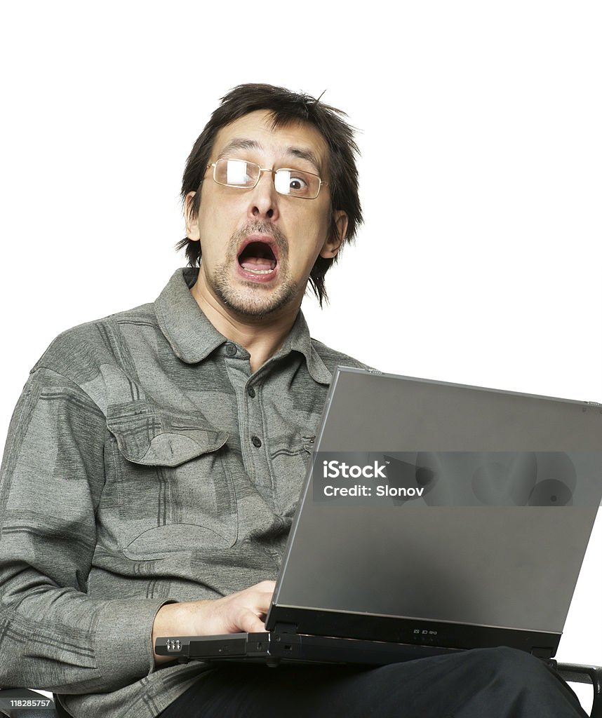 Amazed funny man  Frustration Stock Photo