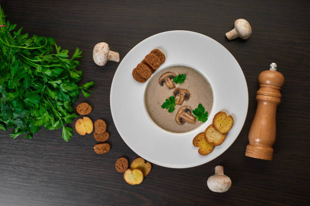 istock Cream of mushroom soup 1182858433