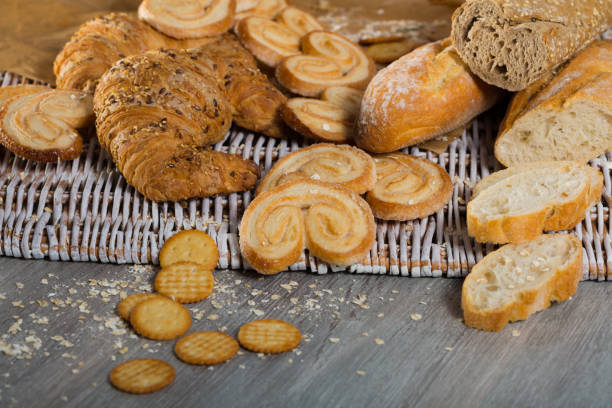 istock Various bakery products on rattan mat 1182860527