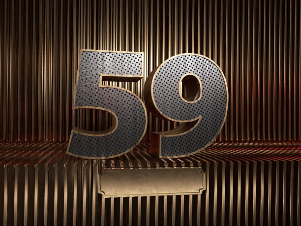 istock number 59 (number fifty-nine) with small holes 1182861643