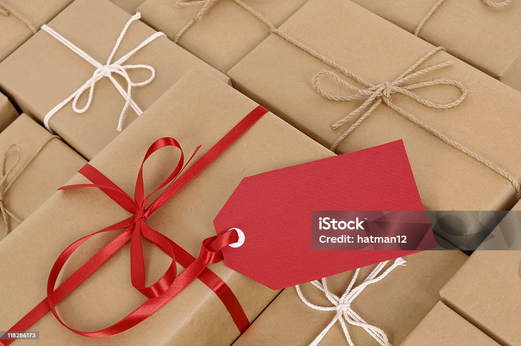 Packpapier-packages und Geschenk - Lizenzfrei Band Stock-Foto