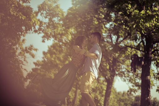 Your presence makes my heart dance. Couple in nature.