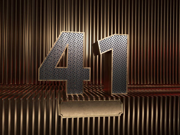 istock number 41 (number forty-one) with small holes 1182862975