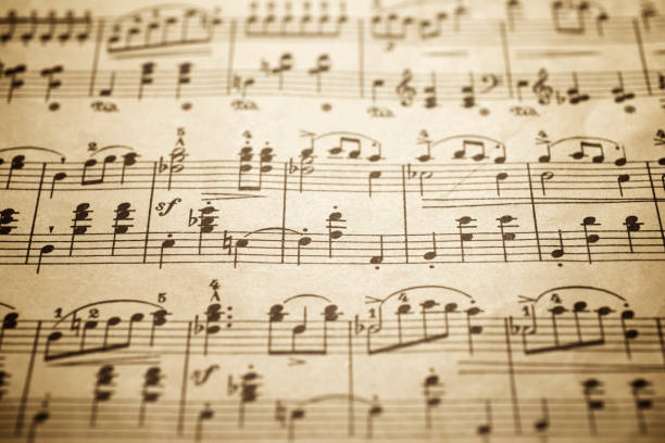 Old Sheet Music Background