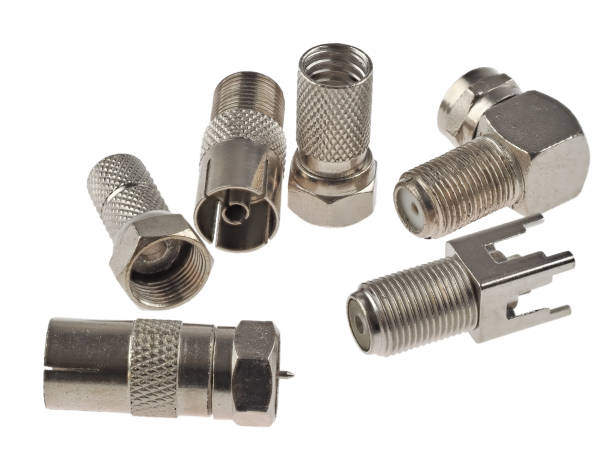 istock A selection of F-type connectors, isolated on white 1182863278