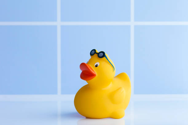istock Yellow rubber duck with sunglasses 1182863300