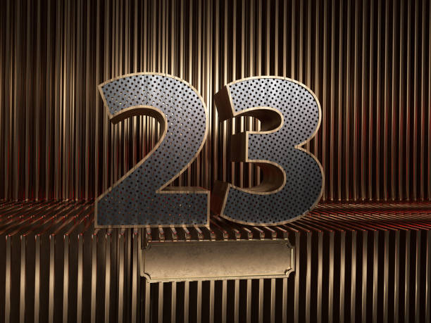 istock number 23 (number twenty-three) with small holes 1182864038