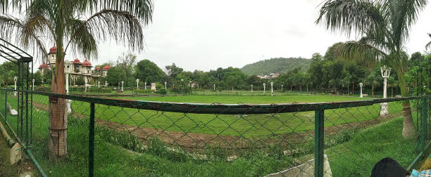 istock Panorama of a Beautiful Garden 1182864868
