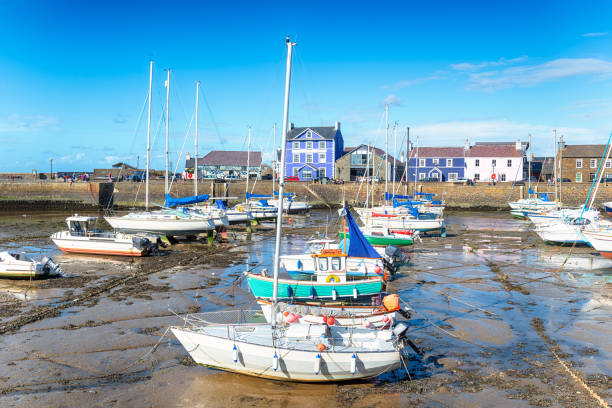 Aberaeron in Wales The harbour at Aberaeron, a small seaside town between Aberystwyth and Cardigan on the coast of Wales cardigan wales stock pictures, royalty-free photos & images