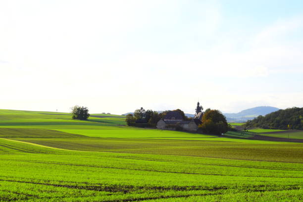 istock Fraukirch church and farm 1182873477