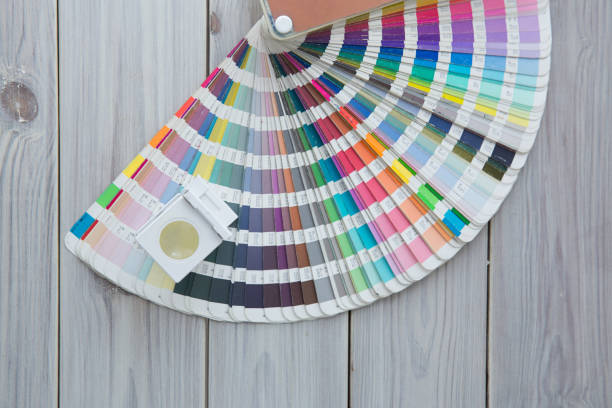 istock Sample colors catalogue pantone or colour swatches book 1182876418