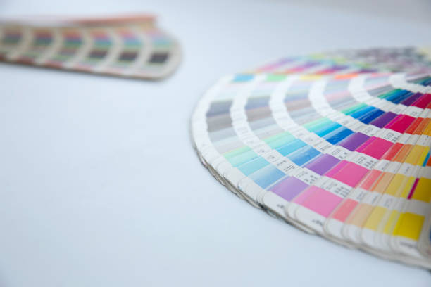 istock Sample colors catalogue pantone or colour swatches book 1182876444