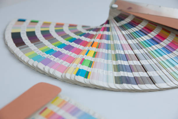 istock Sample colors catalogue pantone or colour swatches book 1182876611