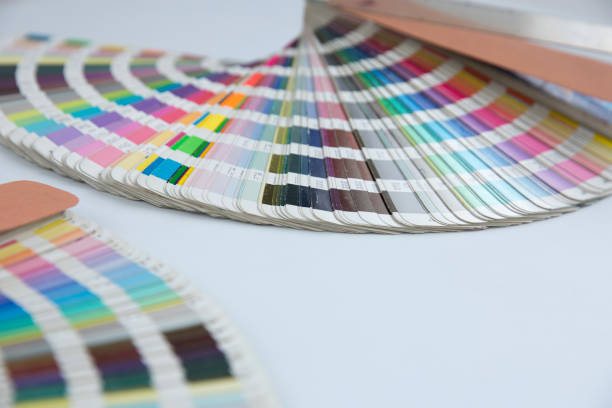istock Sample colors catalogue pantone or colour swatches book 1182876636