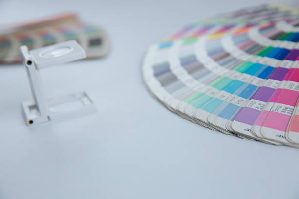 istock Sample colors catalogue pantone or colour swatches book 1182876655