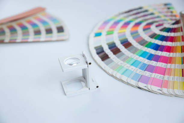 istock Sample colors catalogue pantone or colour swatches book 1182876729