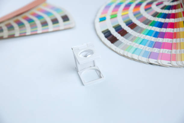 istock Sample colors catalogue pantone or colour swatches book 1182876745