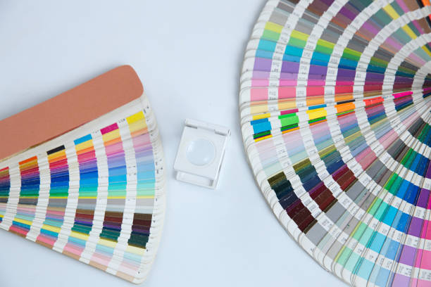 istock Sample colors catalogue pantone or colour swatches book 1182876793
