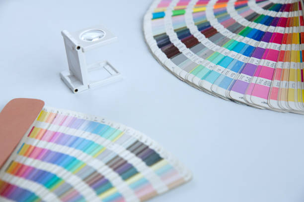 istock Sample colors catalogue pantone or colour swatches book 1182876795