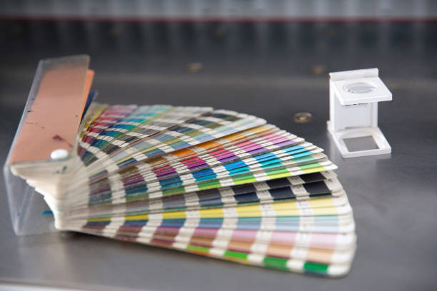istock Sample colors catalogue pantone or colour swatches book 1182876985