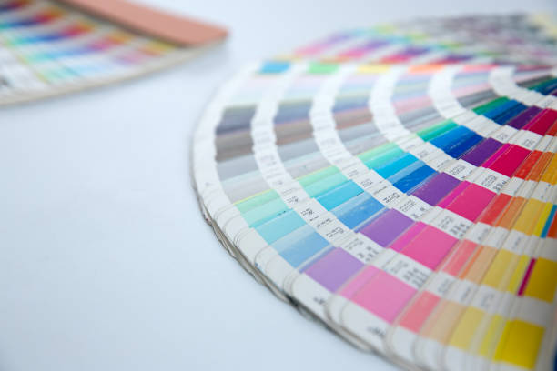 istock Sample colors catalogue pantone or colour swatches book 1182877053