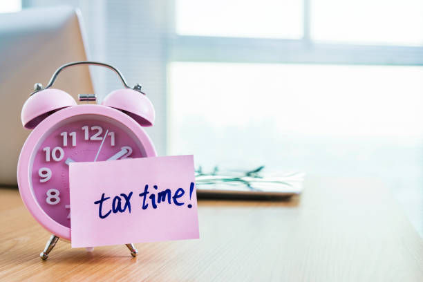 Tax form 1040 U.S. Individual Income Tax Return, business finance concept.