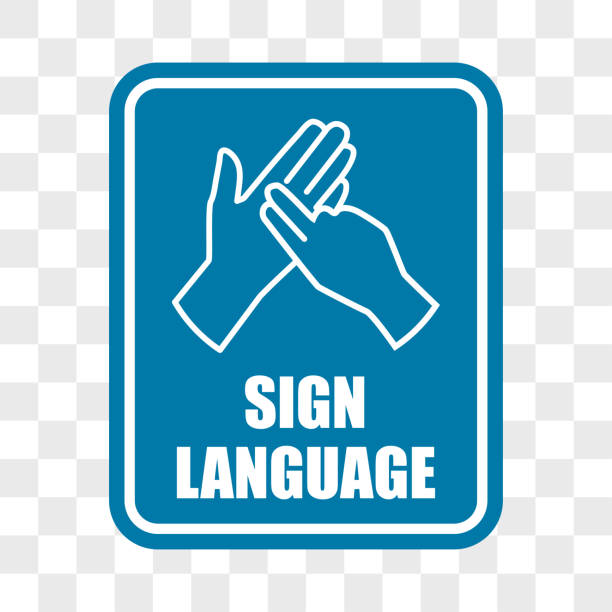 illustrations, cliparts, dessins animés et icônes de main avec geste de langage des signes sur fond transparent - sign language american sign language human hand deaf