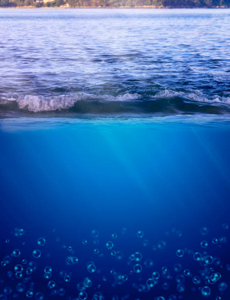 istock Sea water with underwater background. With copy space for text or design. 1182885784