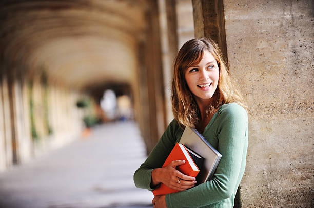 istock Smiling Female University Student at Place des Vosges Paris 118288881