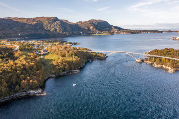 istock Norway Fjord and Small Bridge 1182889841