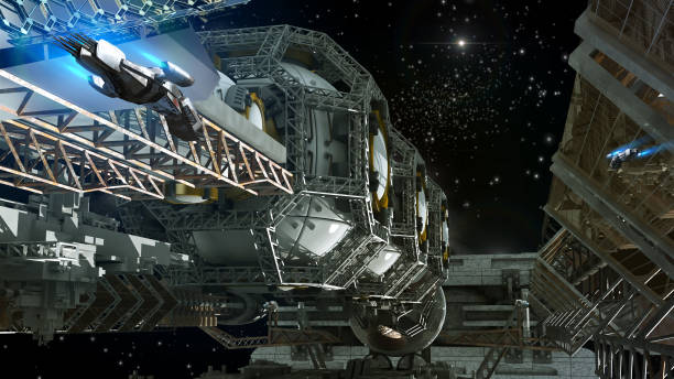 istock Detailed interior close-up of an interstellar spaceship 1182889992