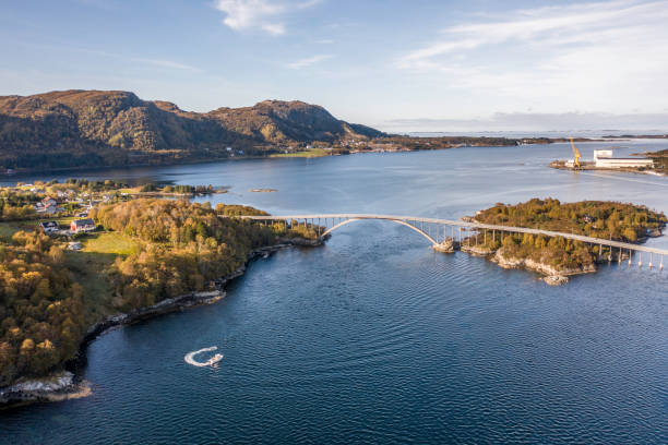 istock Norway Fjord and Small Bridge 1182890389