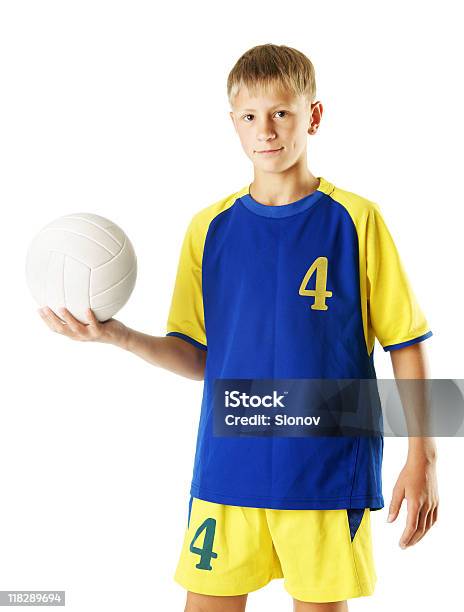 Niño Con Vollyball Foto de stock y más banco de imágenes de Actividad - Actividad, Actividades recreativas, Adolescencia