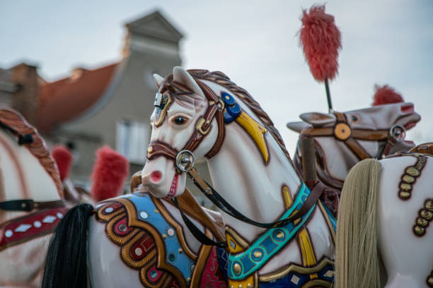 istock A Group of Carousel Horses on a Fun Fair Ride. 1182902656